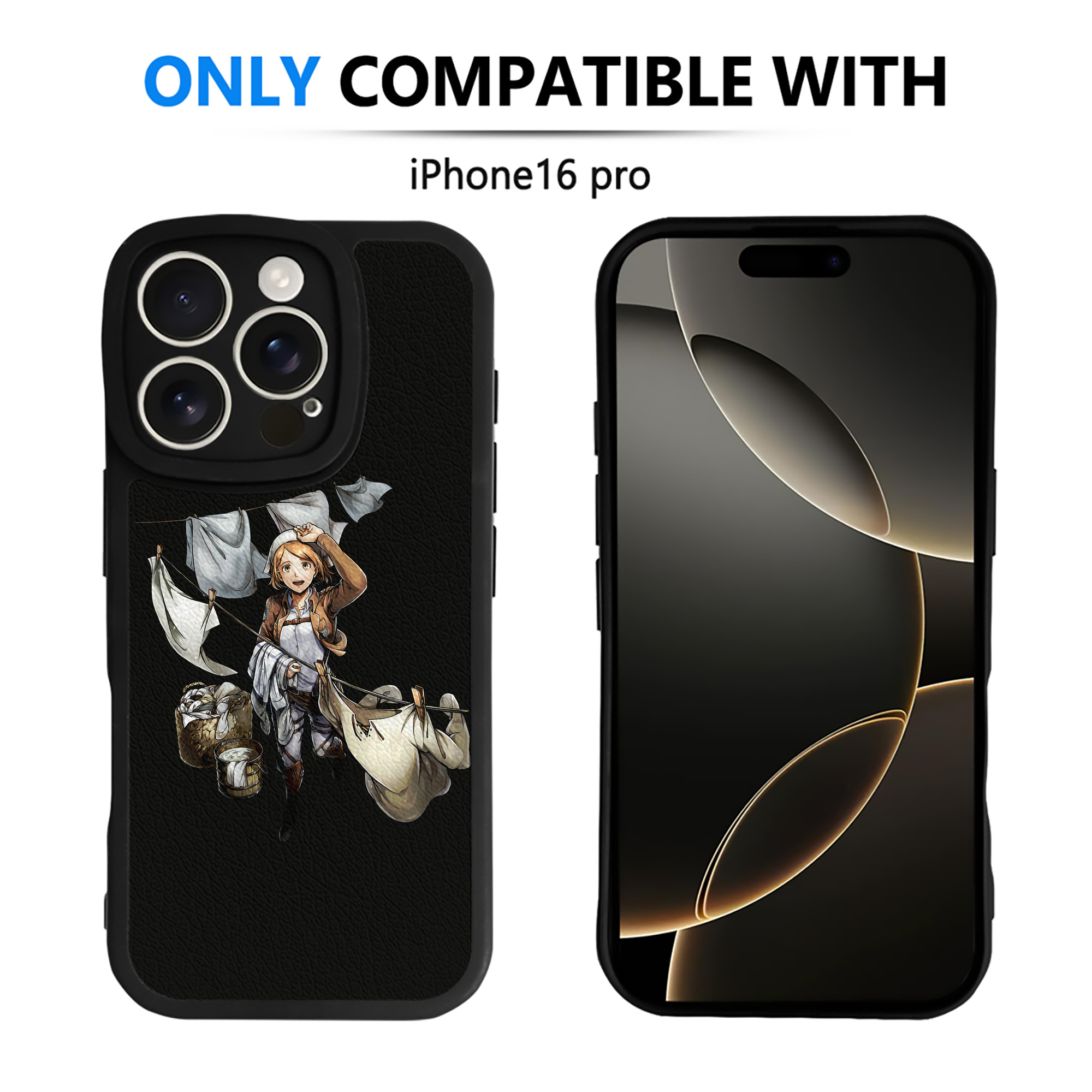 （画像用） 進撃の巨人 ペトラ·ラル Attack on Titan Petra Rall 【iPhone 16シリーズ対応】シリコンスマホケース（レザー調） 材質：シリコン